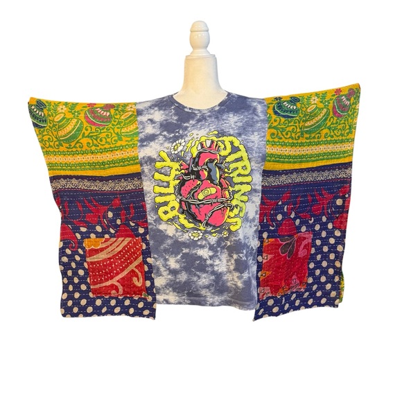 Handcrafted Upcycled BILLY STRINGS Kantha Tunic with Pockets and Appliqué NWT - Picture 6 of 12